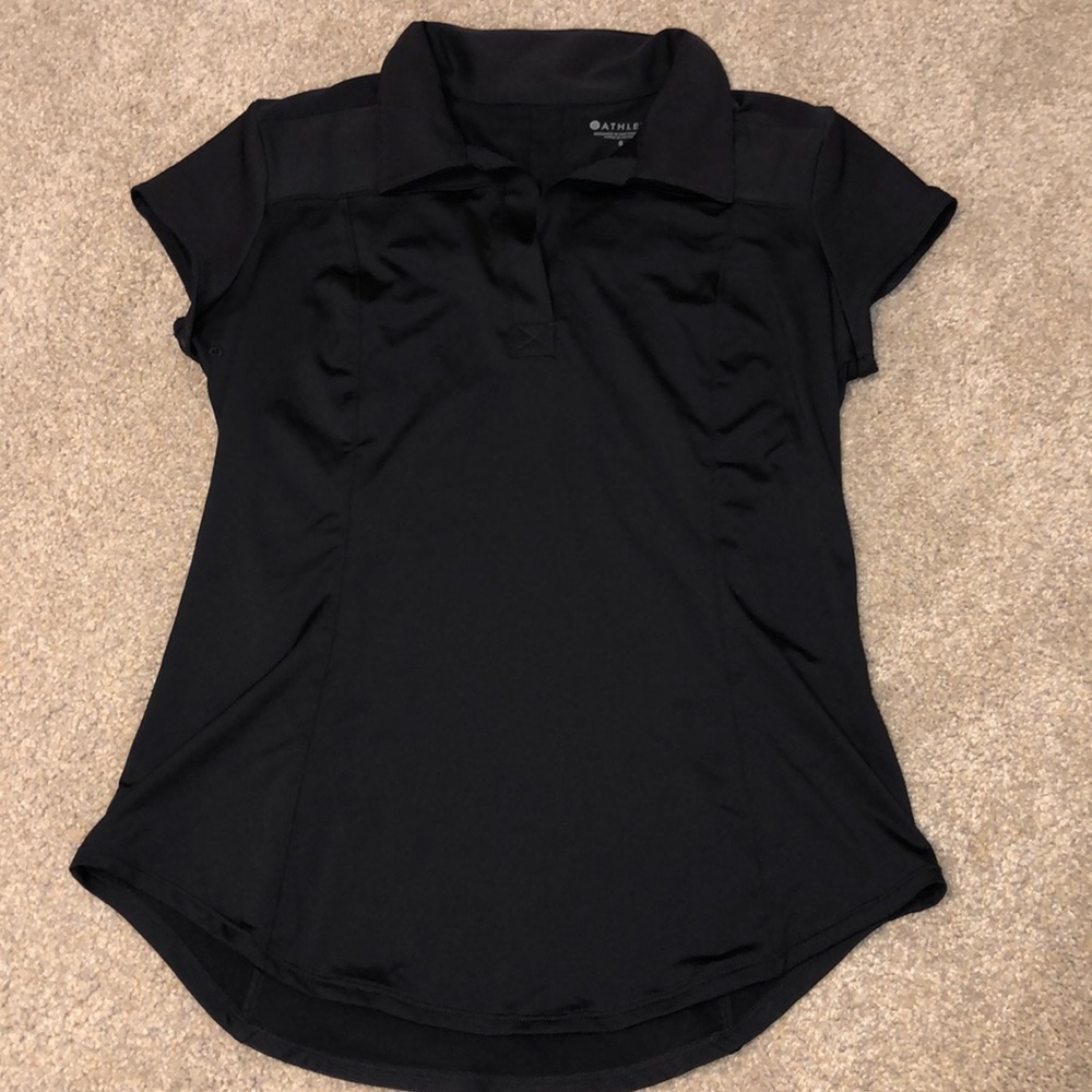 Collared Black Athleta Golf Shirt